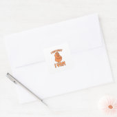 Ik ben wat ik Yam Sweet Potato Funny Thanksgiving Vierkante Sticker (Envelop)