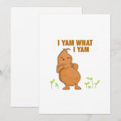 Ik ben wat ik Yam Trendy Basic Feestdagenkaart (Voorkant / Achterkant)