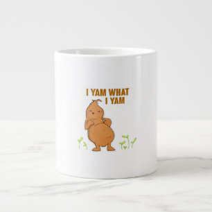 Ik ben wat ik Yam Trendy Basic Grote Koffiekop