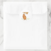 Ik ben wat ik Yam Trendy Basic Ronde Sticker (Tas)