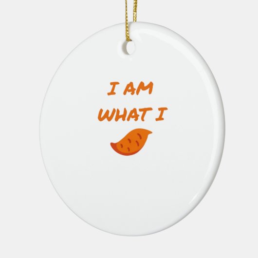Ik ben wat ik zeg klassiek keramisch ornament (Links)