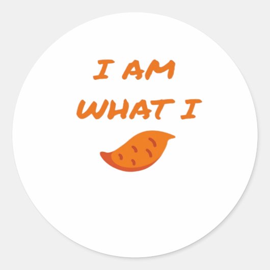 Ik ben wat ik zeg klassiek ronde sticker (Voorkant)