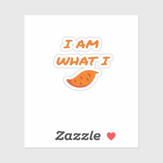 Ik ben wat ik zeg klassiek sticker (Vel)