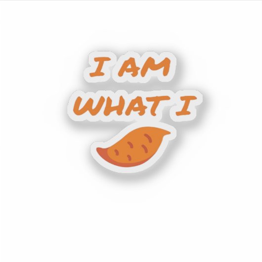 Ik ben wat ik zeg klassiek sticker (Voorkant)