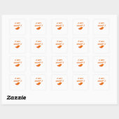 Ik ben wat ik zeg klassiek vierkante sticker (Vel)