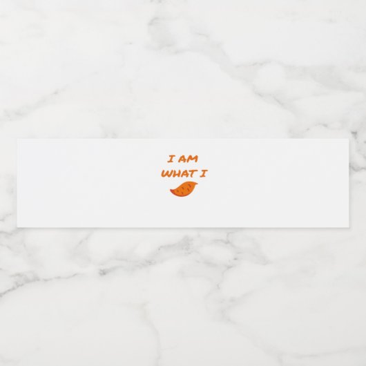 Ik ben wat ik zeg klassiek waterfles etiket (Enkel label)