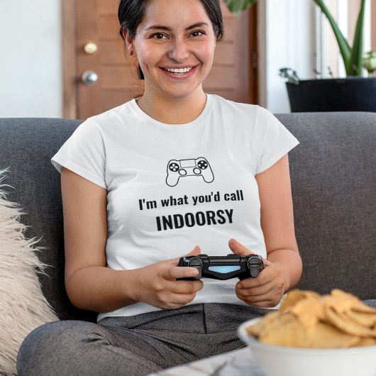 Ik ben wat je Indoorsy  Gamer T-O zou noemen T-shirt