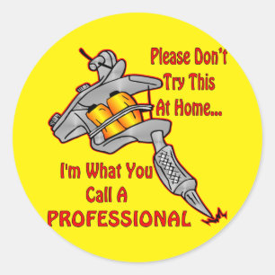 Ik ben wat u een professionele kunstenaar van het ronde sticker