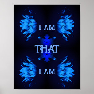 Ik ben Water Lily Lotus Abstract Inspirerend Poster