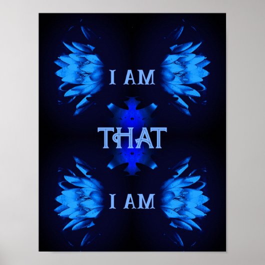 Ik ben Water Lily Lotus Abstract Inspirerend Poster (Voorkant)