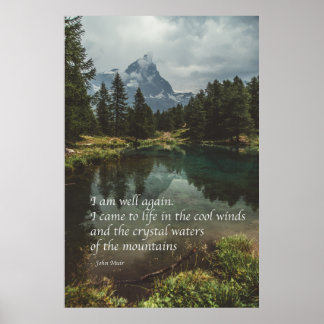 'Ik ben weer gezond' J Muir natuur mindfulness cit Poster