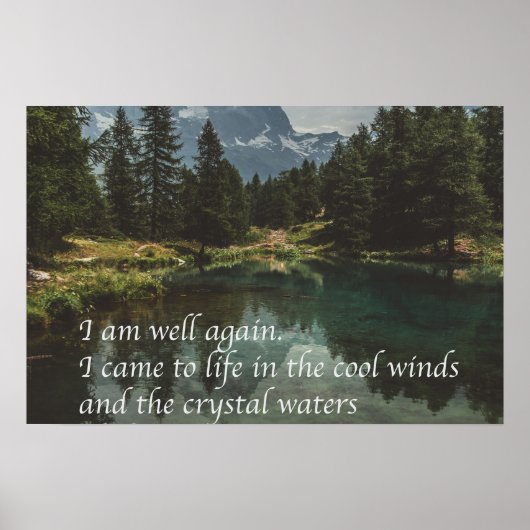 'Ik ben weer gezond' J Muir natuur mindfulness cit Poster (Voorkant)