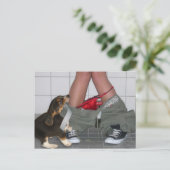 Ik ben weer opgepakt met mijn peuters. briefkaart (Staand voorkant)