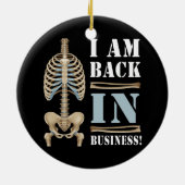 Ik ben weer terug in de business back chirurgische keramisch ornament (Achterkant)