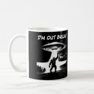 Ik ben weg maat! Bigfoot UFO voor donkerdere items Koffiemok