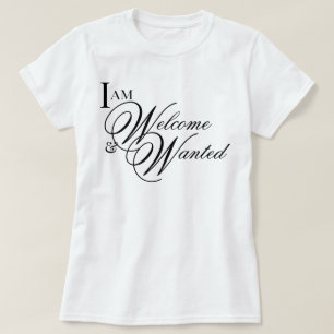 "Ik ben welkom & gewenst" esthetisch geluksbevesti T-shirt