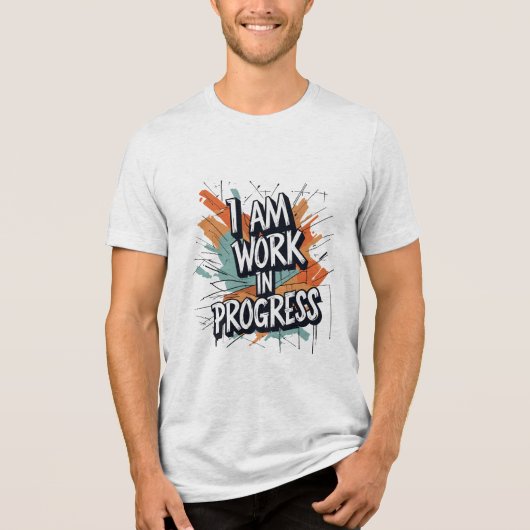 Ik ben werk in uitvoering Tri-Blend shirt (Voorkant)