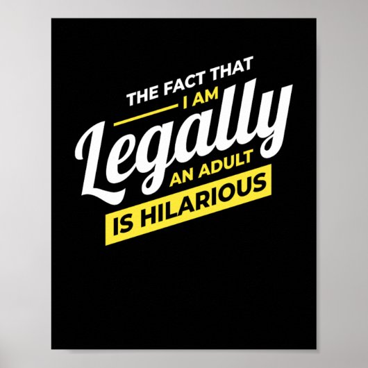 Ik ben wettelijk een volwassene op 18e verjaardag poster (Voorkant)