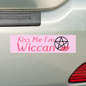 Ik ben Wiccan Bumpersticker (Op auto)
