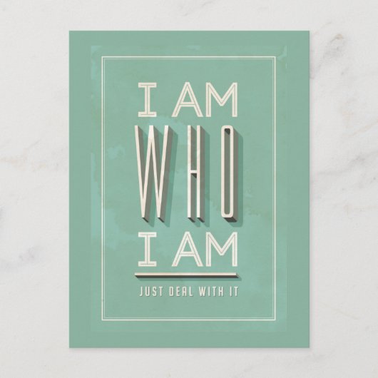 Ik ben wie ik ben briefkaart (Voorkant)