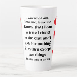 Ik ben wie ik ben collectie. latte mok