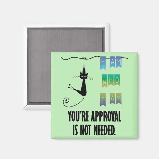 Ik ben wie ik ben Square Magnet (Voorkant / Achterkant)
