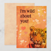 Ik ben wild om jou. (niet alleen) Valentijnse kaar Bedankkaart (Voorkant / Achterkant)