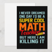 Ik ben Wiskunde leraar wiskunde Wiskunde Lover stu Bedankkaart (Voorkant / Achterkant)
