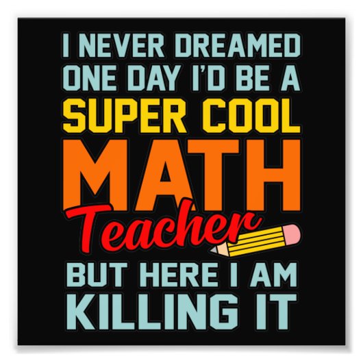 Ik ben Wiskunde leraar wiskunde Wiskunde Lover stu Foto Afdruk (Voorkant)