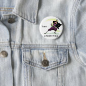 Ik ben Wiskunde Ninja Button (Vrouw) (In situ)
