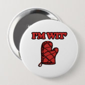 Ik ben Wit Mitt.png Ronde Button 4,0 Cm (Voorkant /achterkant)