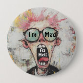 Ik ben woedend knop ronde button 4,0 cm (Voorkant)