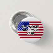 Ik ben 'Woke' en trots. Ronde Button 3,2 Cm (Voorkant /achterkant)
