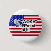 Ik ben 'Woke' en trots. Ronde Button 3,2 Cm (Voorkant)