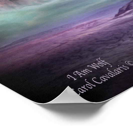 Ik ben Wolf Art Poster/Print Poster (Hoek)