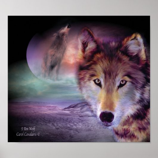 Ik ben Wolf Art Poster/Print Poster (Voorkant)