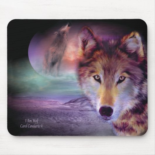 Ik ben Wolf Mousepad Muismat (Voorkant)