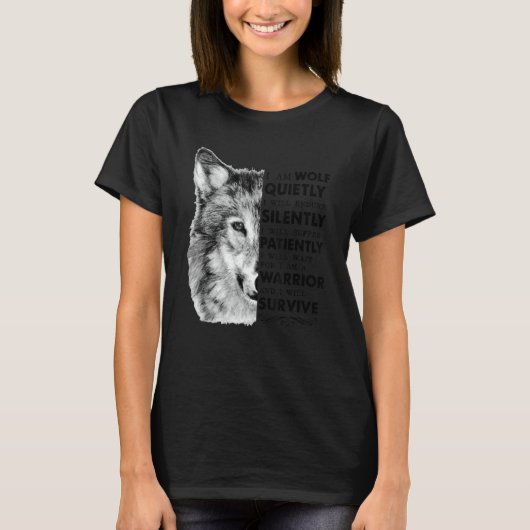 Ik ben Wolf, rustig, ik zal rustig stoppen... T-shirt (Voorkant)