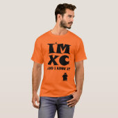 Ik ben XC en ik weet het: Land overschrijdend T-shirt (Voorkant volledig)