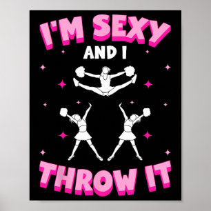 Ik ben Y en ik gooi het Cheerleading Cheerleader Poster