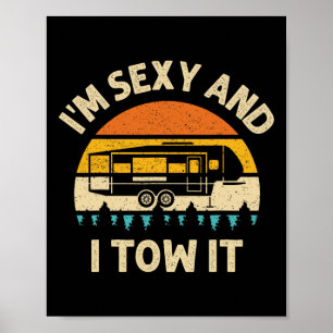 Ik ben Y en ik sleep het camper RV Poster