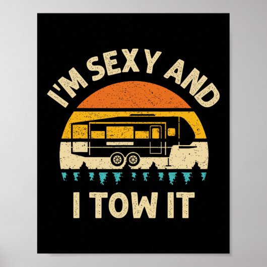 Ik ben Y en ik sleep het camper RV Poster (Voorkant)