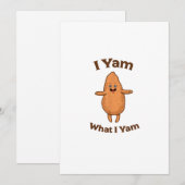 Ik ben Yam wat ik ben die Thanksgiving van zoete a Feestdagenkaart (Voorkant / Achterkant)