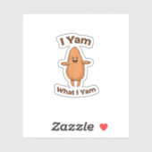 Ik ben Yam wat ik ben die Thanksgiving van zoete a Sticker (Vel)