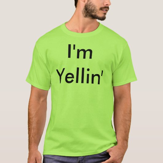 Ik ben Yellin' Basic Kermit Green T-shirt (Voorkant)