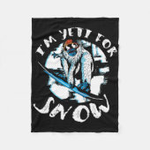 Ik ben Yeti voor Snow Bigfoot Sasquatch Snowboardi Fleece Deken (Voorkant)