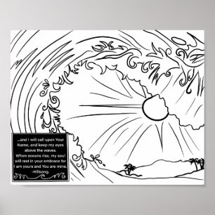 Ik ben Yours, big tropic wave volwassen kleurstof Poster