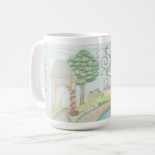 IK BEN Zalig! De lente heeft de Mok van de geveerd (Voorkant links)