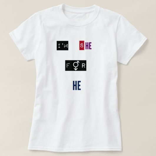 Ik ben ze voor hem t-shirt (Design voorkant)