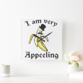 Ik ben zeer aantrekkelijk - Banana Pun Vierkante Klok (Huis)